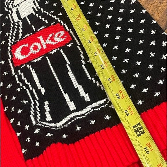 Coca Cola Coke Christmas Holiday Cardigan Ugly Christmas Sweater sz M Xmas party - Picture 14 of 16